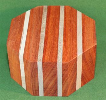 Bowl #440 - Padauk & Cherry Segmented Bowl Blank ~ 5 1/2" x 2 3/4" ~ $24.99